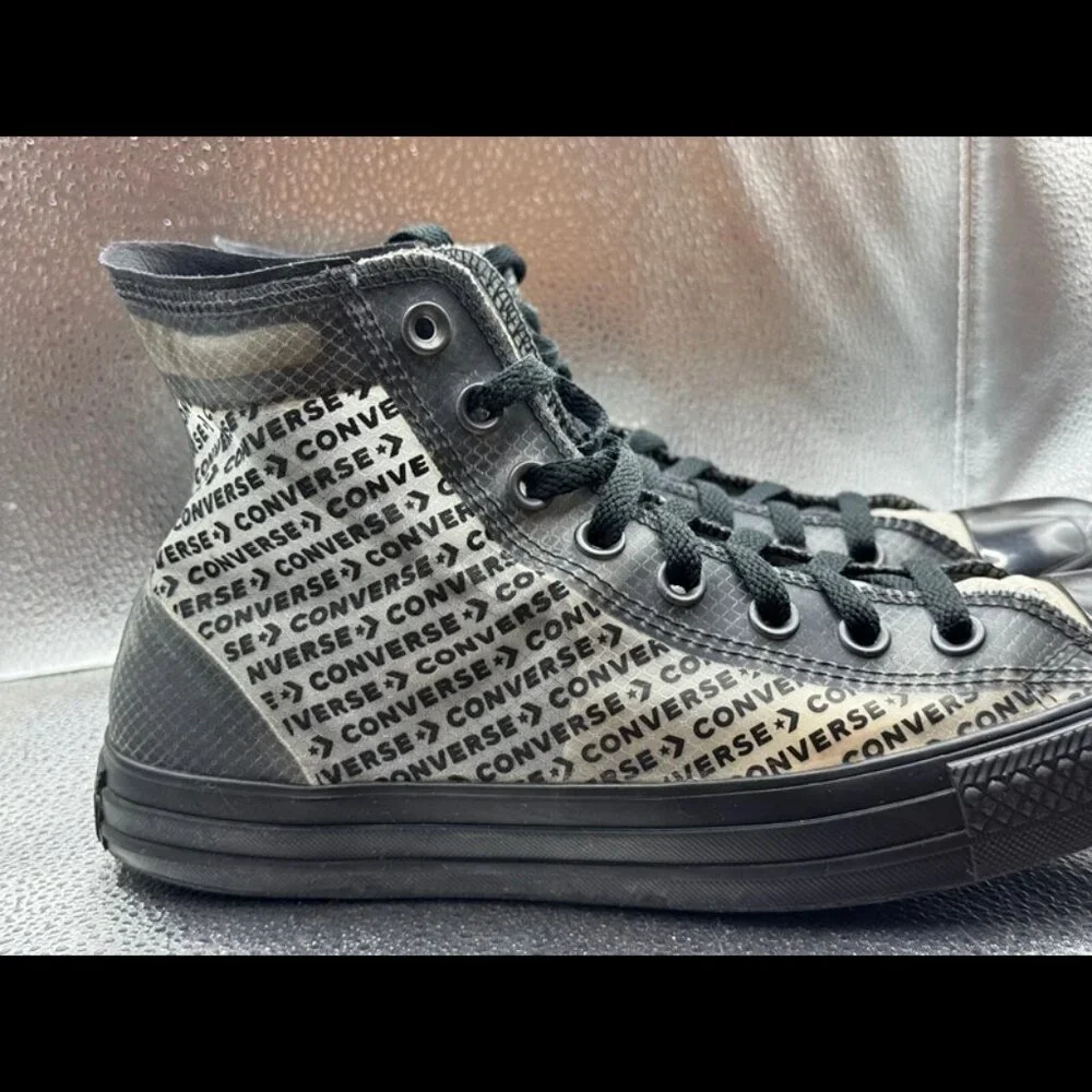 Size 8 - Converse Chuck Taylor All Star High Translucent‎ Black Sneakers 65668C - Picture 7 of 11